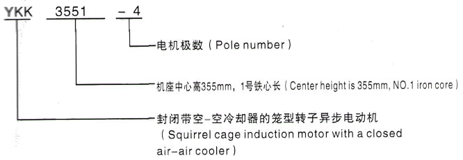 YKK系列(H355-1000)高压YKS5009-6/900KW三相异步电机西安泰富西玛电机型号说明